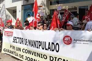 Los trabajadores y trabajadoras del manipulado unen sus voces para exigir convenio digno