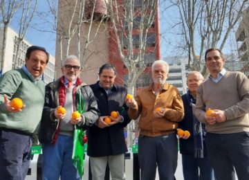 Asaja traslada a medio centenar de agricultores almerienses a un acto reivindicativo común del sector de la citricultura española