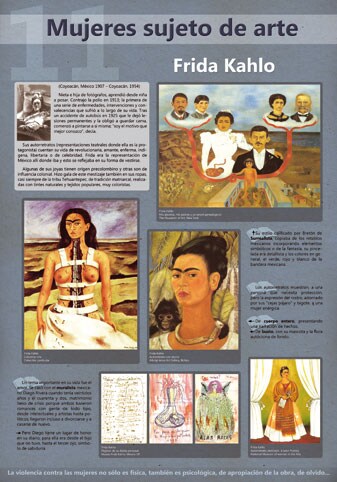 Panel dedicado a la pintora mexicana, Frida Kahlo