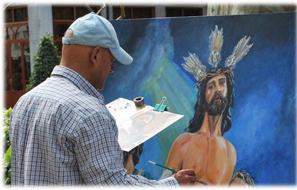 Tras pintar al Despojado Jesús tiene previsto dedicar otro cuadro a la Aurora Tras pintar al Despojado Jesús tiene previsto dedicar otro cuadro a la Aurora