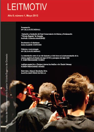 Portada del nº 1 de Leitmotiv, nueva revista del Conservatorio Superior Victoria Eugenia de Granada Portada del nº 1 de Leitmotiv, nueva revista del Conservatorio Superior Victoria Eugenia de Granada