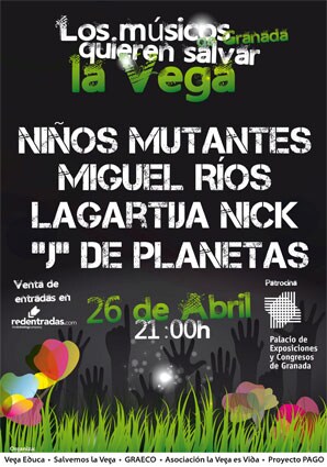 Cartel del concierto solidario que tendrá lugar el 26 de abril en el Palacio de Congresos de Granada 