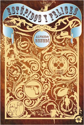 Portada de 'Estúpidos y felices' diseñada por Ángel Lalinde, el artista de STI ediciones.
