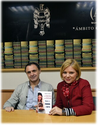 Jacobo y Teresa participaron en las I jornadas de Dauro 'Escribir y editar' celebradas en el Centro Artístico