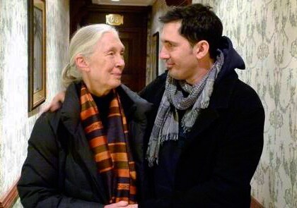 César Bona con Jane Goodall
