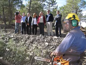 La Junta genera 460 empleos con los trabajos de mejora de masa forestal en el coto Sierra de Gádor, de Rágol