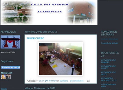 Portada del blog del CEIP San Antonio (Alamedilla) Portada del blog del CEIP San Antonio (Alamedilla)