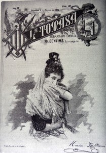 Portada del nº 423, de la revista La Tomasa, dedicada a María Galvany (8 de oactubre de 1896)