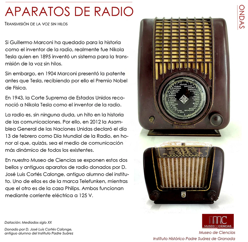 Elemento de la semana del Museo de Ciencias del IES Padre Suárez (152):  Aparatos de radio - En Clase